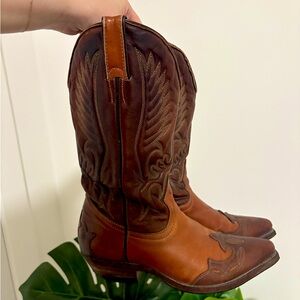 Boulet Canada 2066 Leather Western Cowboy Boots Cowgirl Boots Size 7.5
